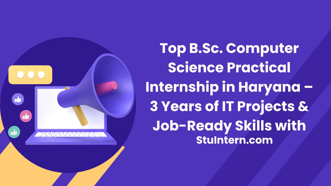 Top B.Sc. Computer Science Practical Internship in Haryana – 3 Years of IT Projects & Job-Ready Skills with StuIntern.com