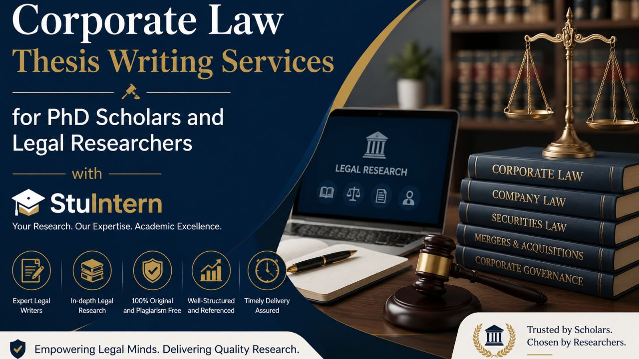 Corporate Law Thesis Writing Services for PhD Scholars and Legal Researchers with StuIntern