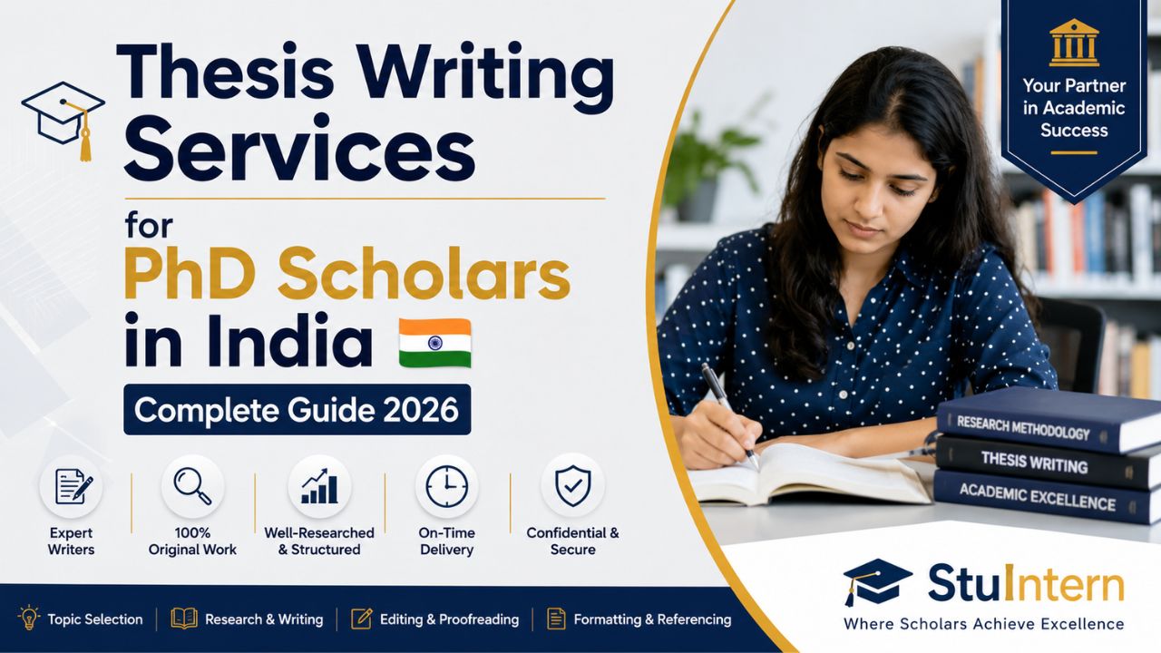 Thesis Writing Services for PhD Scholars in India Complete Guide 2026 by StuIntern