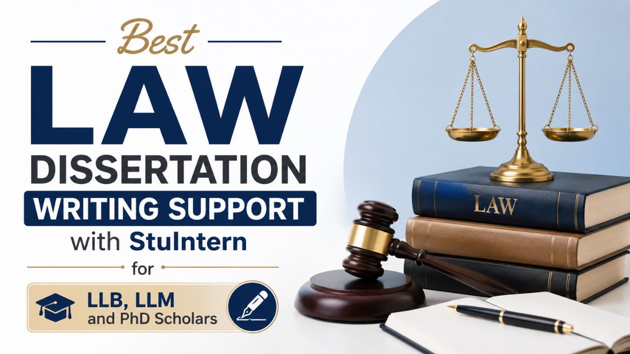 Best Law Dissertation Writing Support with StuIntern for LLB, LLM and PhD Scholars