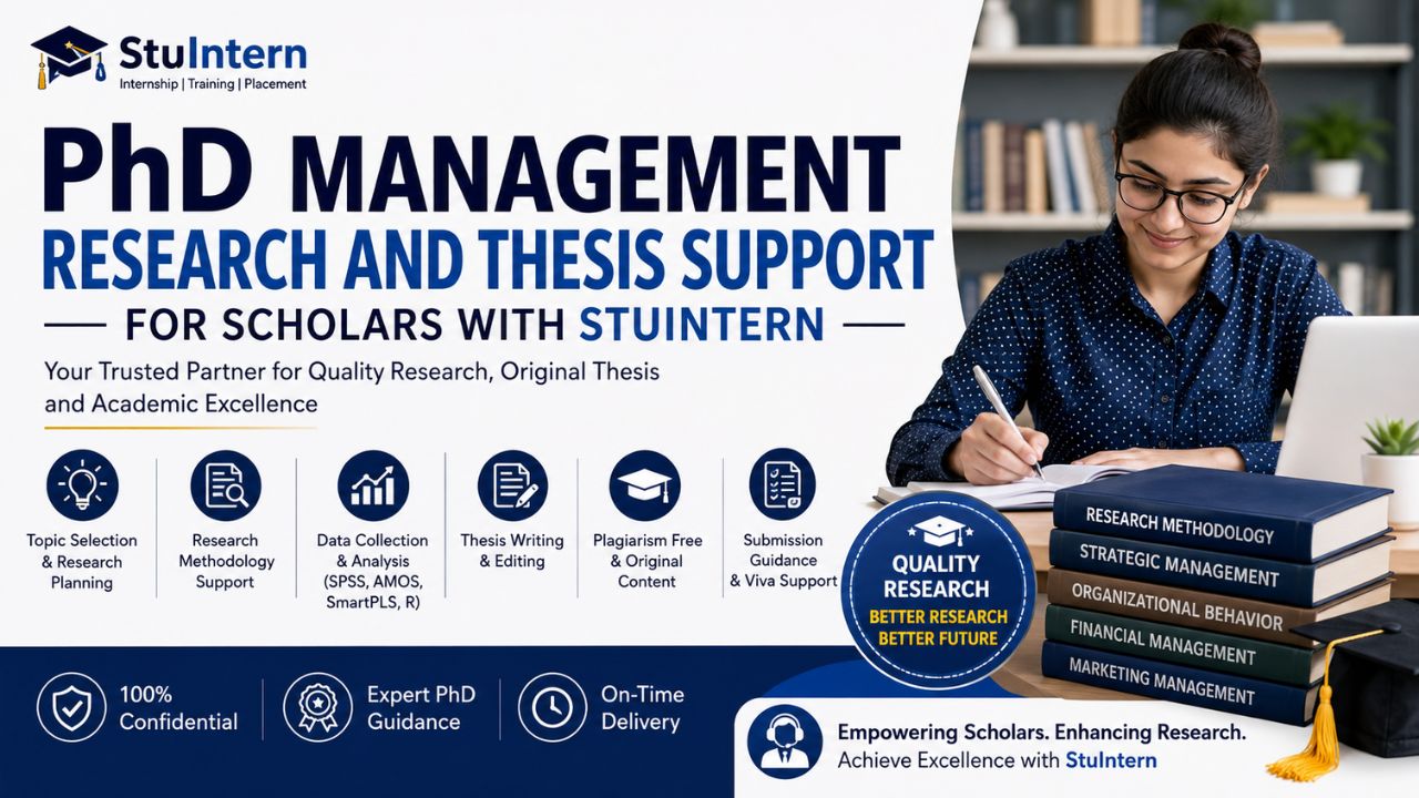 PhD Management Research and Thesis Support for Scholars with StuIntern