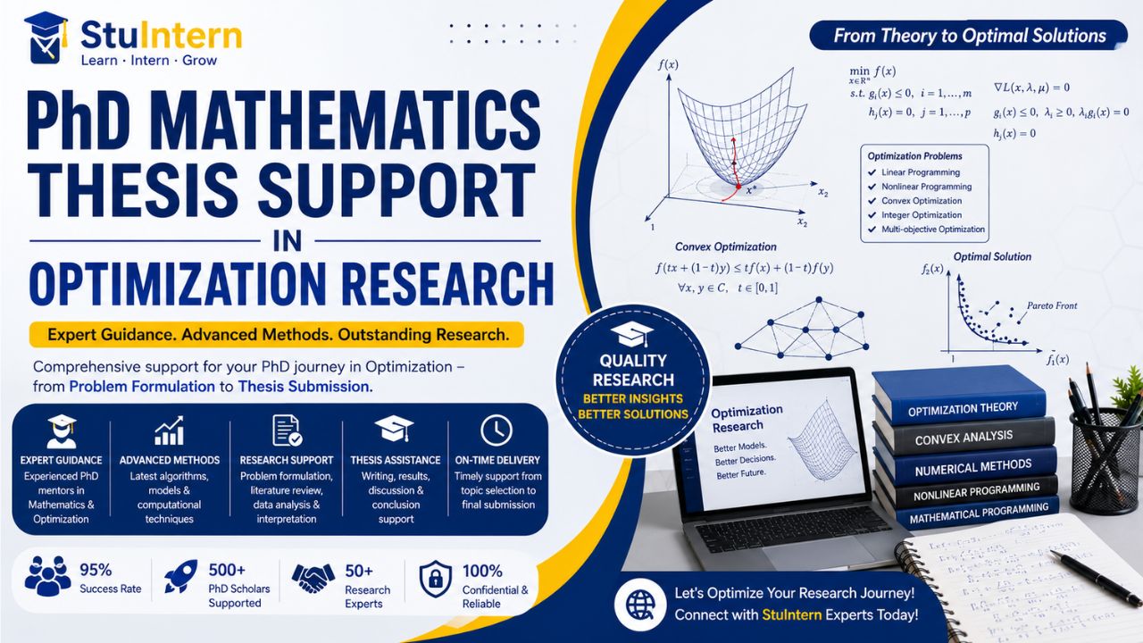 PhD Mathematics Thesis Support in Optimization Research with StuIntern