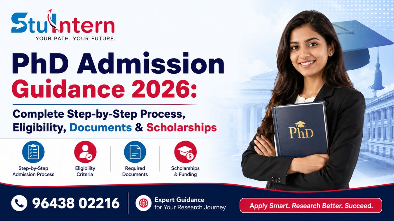 PhD Admission Guidance 2026: Complete Step-by-Step Process, Eligibility, Documents & Scholarships
