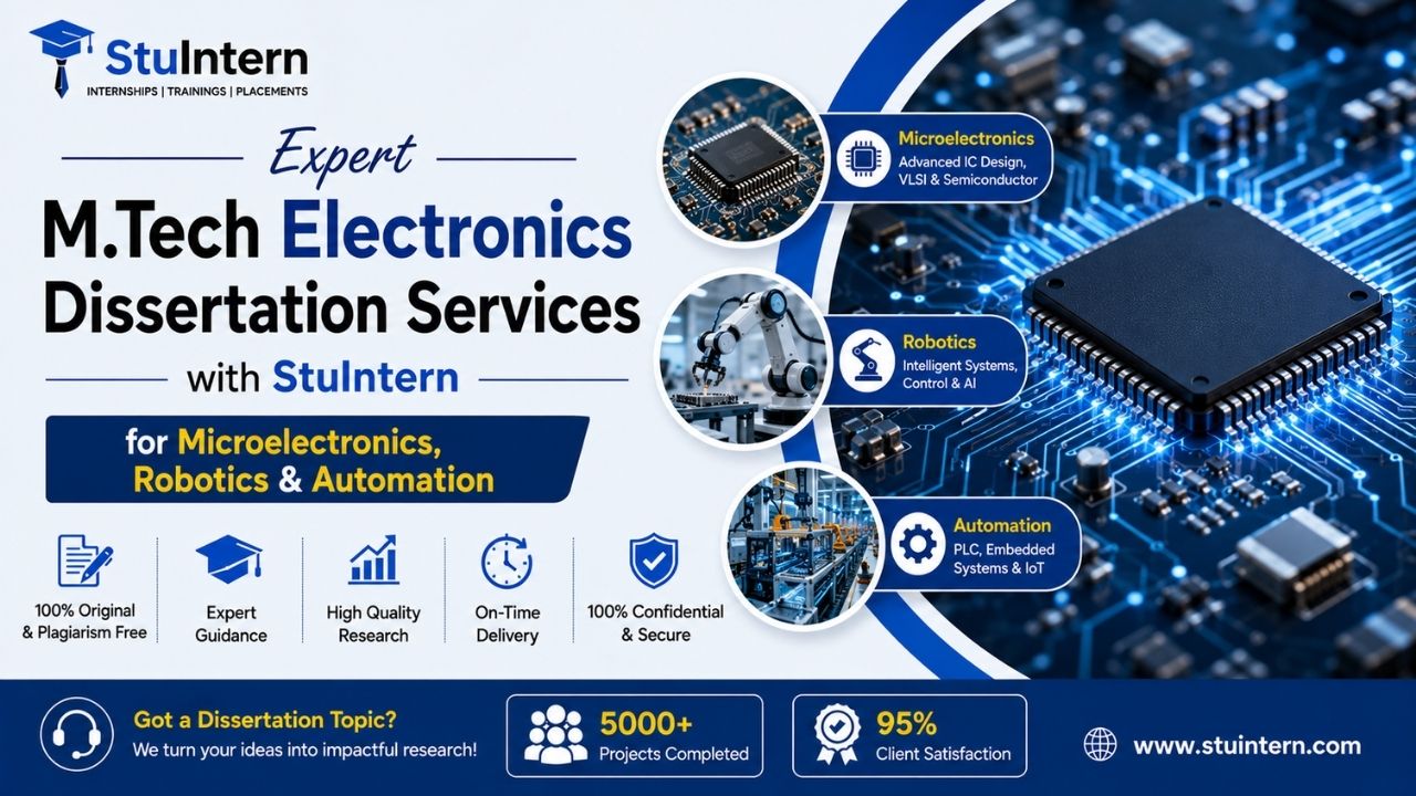 Expert M.Tech Electronics Dissertation Services with StuIntern for Microelectronics, Robotics & Automation