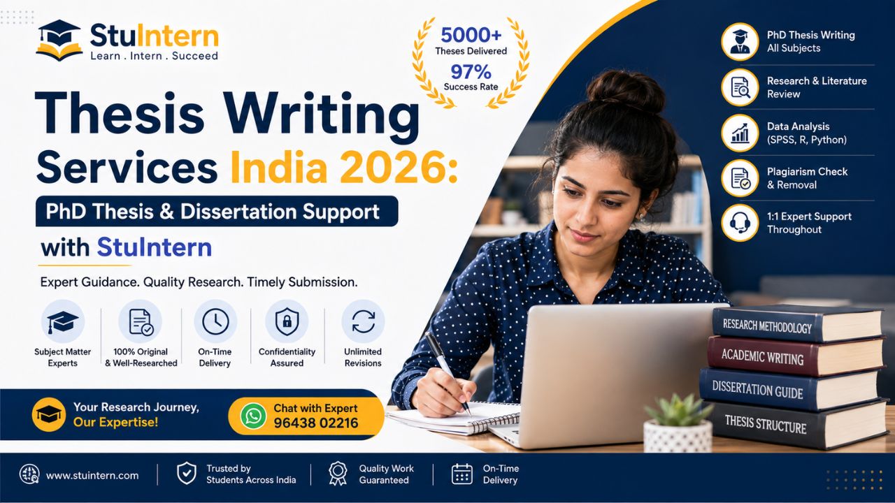 Thesis Writing Services India 2026: PhD Thesis & Dissertation Support with StuIntern