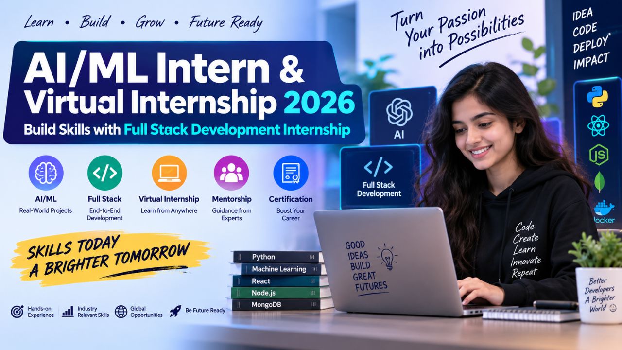 AI/ML Intern & Virtual Internship 2026: Build Skills with Full Stack Development Internship