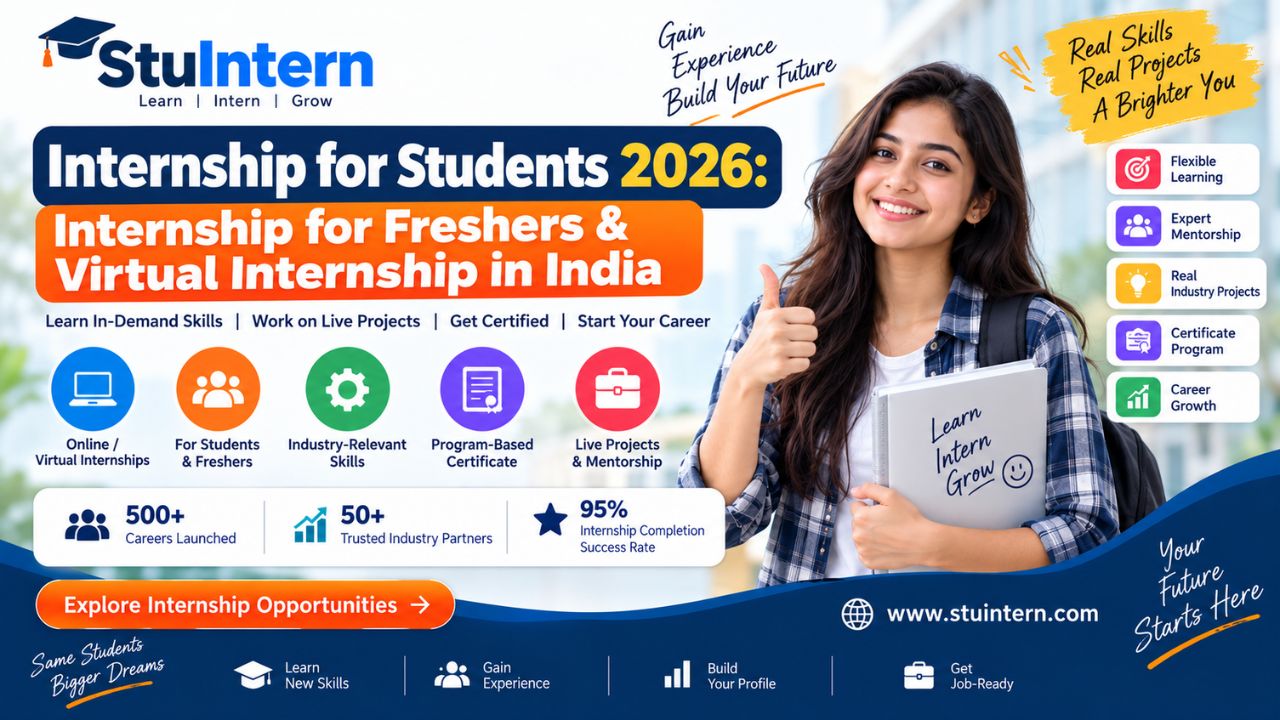 Internship for Students 2026: Internship for Freshers & Virtual Internship in India