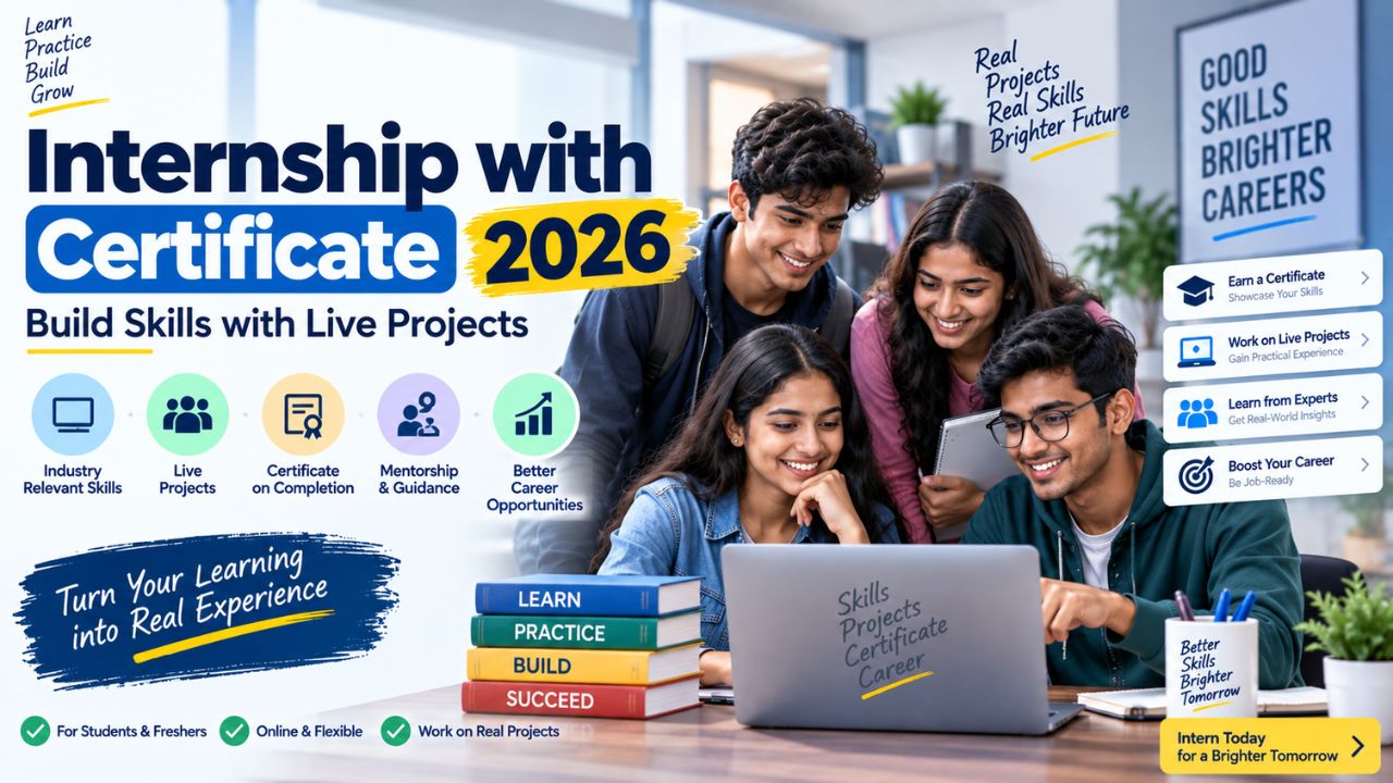 Internship with Certificate 2026: Build Skills Through Live Projects