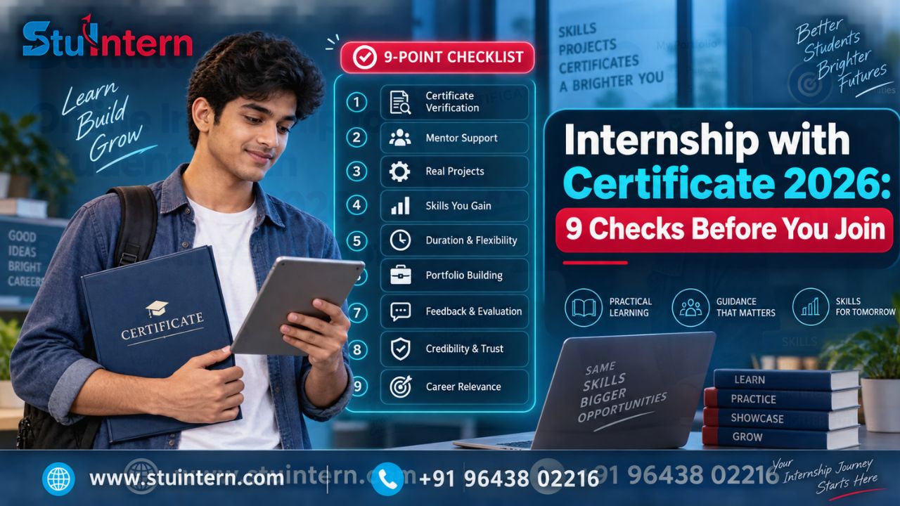 Internship with Certificate 2026: 9 Checks Before You Join